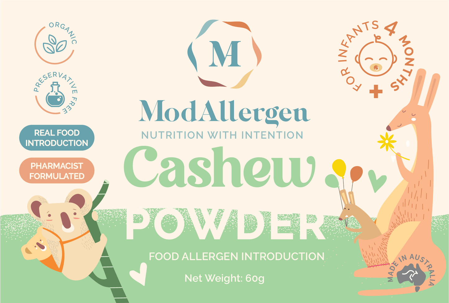 Cashew Nut Powder Organic - 3 Months Supply - ModAllergen