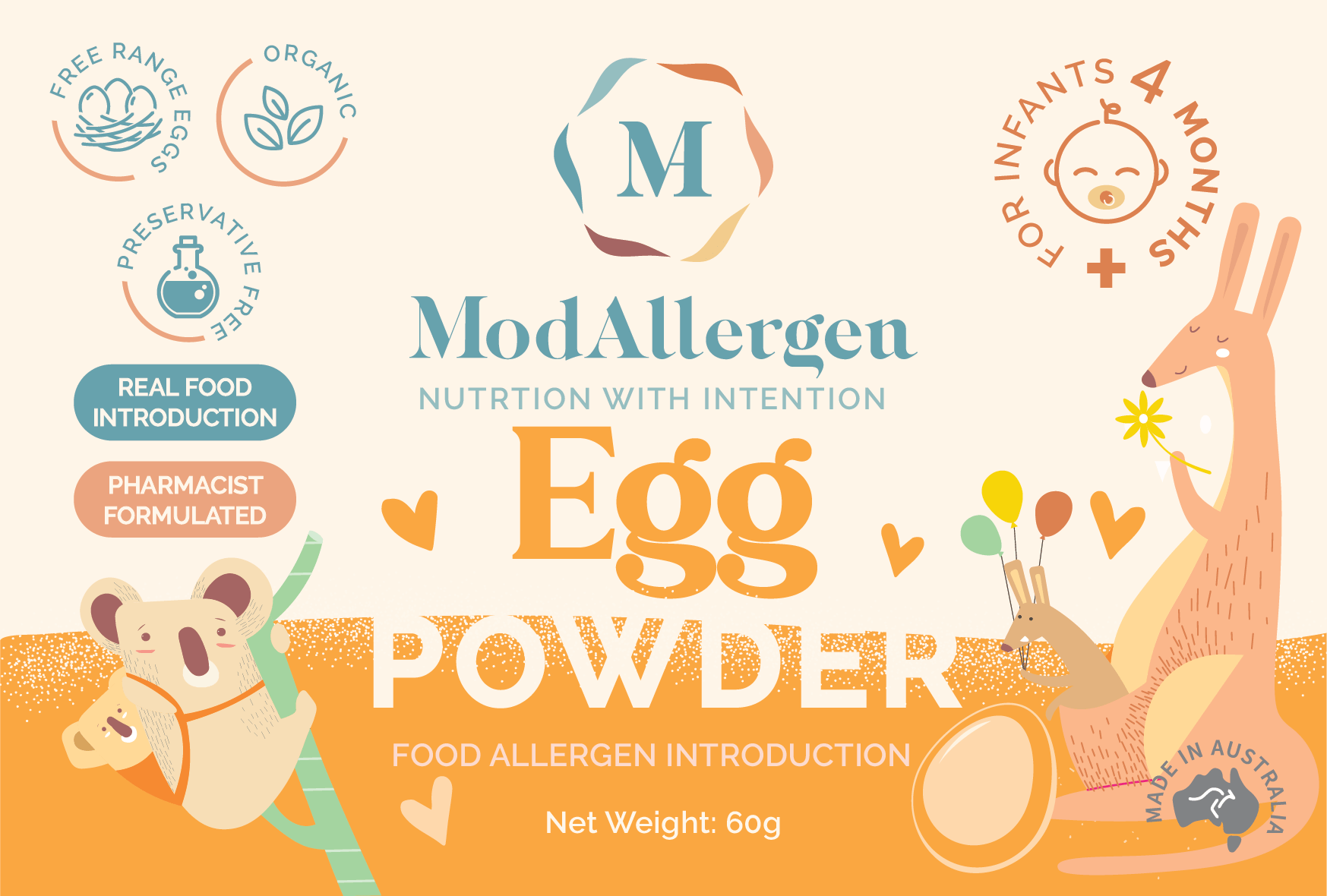 Egg Powder Organic Free Range - 3 Month Supply - ModAllergen