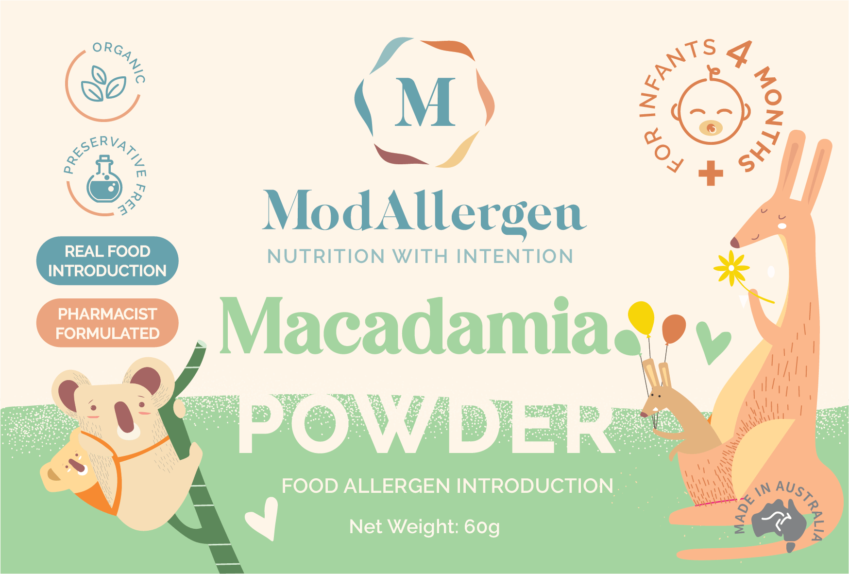 Macadamia Powder Organic - 3 Months Supply - ModAllergen