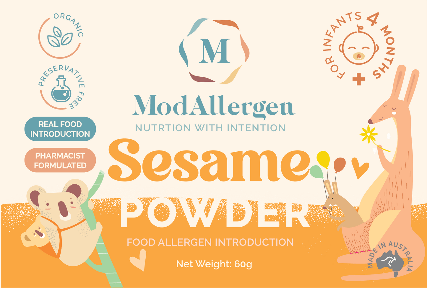 Sesame Powder Organic - 3 Month Supply - ModAllergen